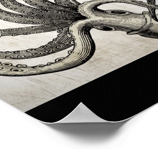 Steampunk Octopus Poster (Hoek)