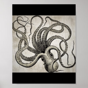Steampunk  Octopus Poster