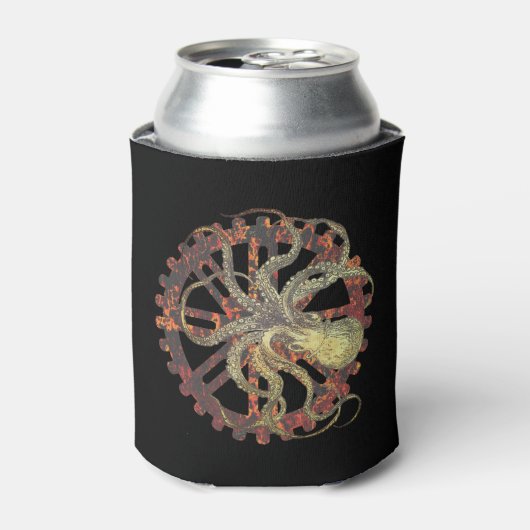 Steampunk Octopus & Rusty Clockwork Cooler (Blikje Voorkant)