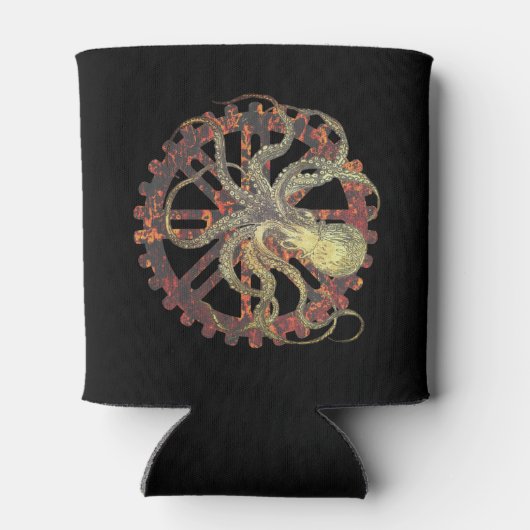 Steampunk Octopus & Rusty Clockwork Cooler (Achterkant)