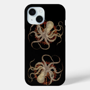 Steampunk Octopus & Rusty Clockwork Gear iPhone 15 Case