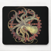 Steampunk Octopus & Rusty Clockwork Gear Mousepad Muismat (Voorkant)