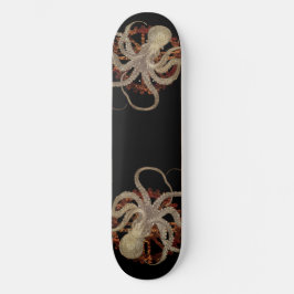 Steampunk Octopus & Rusty Clockwork Gear Persoonlijk Skateboard