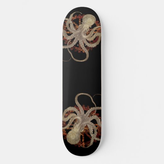 Steampunk Octopus & Rusty Clockwork Gear Persoonlijk Skateboard (Voorkant)