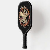 Steampunk Octopus & Rusty Clockwork Gear Pickleball Paddle (Links)