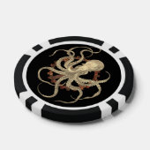 Steampunk Octopus & Rusty Clockwork Gear Poker Chips (Enkel)