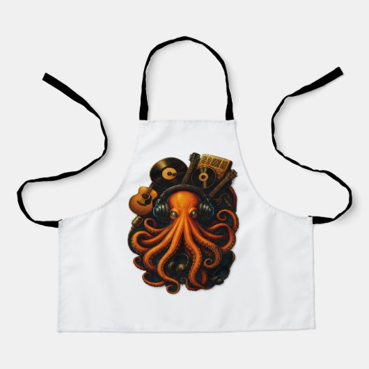Steampunk Octopus Schort - Artistic Cooking Gift (Voorkant)