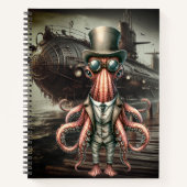 Steampunk Octopus Spiral Notitieboek (Voorkant)