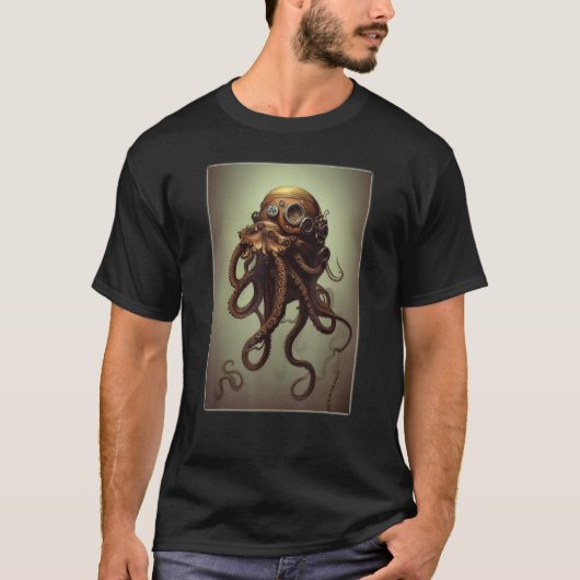 Steampunk Octopus Steampunk Steampunk Octopus T-shirt (Voorkant)
