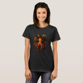 Steampunk Octopus T-shirt voor dames - muziek (Voorkant volledig)