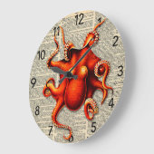 Steampunk octopus woordenboek grote klok (Hoek)