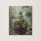 Steampunk Oerwoud Huisvesting Legpuzzel (Verticaal)