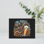Steampunk Oktoberfest Briefkaart (Staand voorkant)