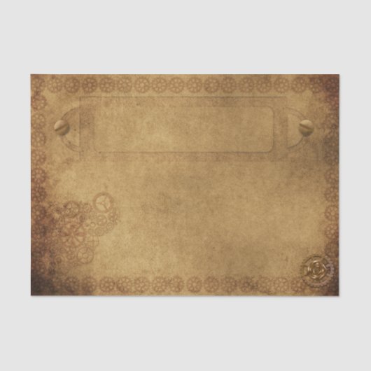 Steampunk Old Gears Industrial  Tissuepapier (Voorkant)