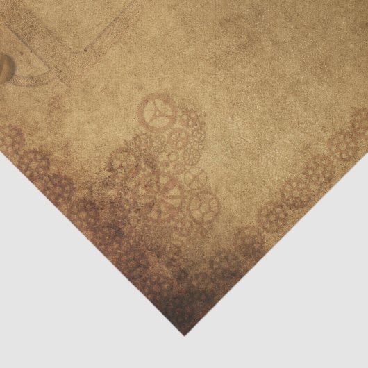 Steampunk Old Gears Industrial  Tissuepapier (Detail)