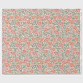 Steampunk Old Lock Key Red Poppy Cadeaupapier (Vlak)