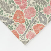 Steampunk Old Lock Key Red Poppy Fleece Deken (Hoek)