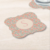 Steampunk Old Lock Key Red Poppy Kartonnen Onderzetters (Gekanteld)