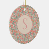  Steampunk Old Lock Key Red Poppy Keramisch Ornament (Rechts)