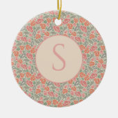  Steampunk Old Lock Key Red Poppy Keramisch Ornament (Voorkant)