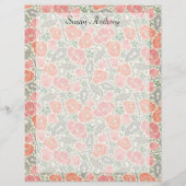 Steampunk Old Lock Key Red Poppy Paper (Achterkant)