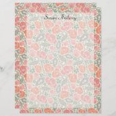 Steampunk Old Lock Key Red Poppy Paper (Voorkant / Achterkant)