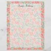 Steampunk Old Lock Key Red Poppy Paper (Voorkant)