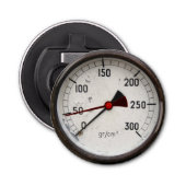 Steampunk Old Manometer 50th Birthday Bottle Open! Button Flesopener (Voorkant)