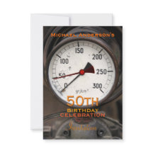 Steampunk Old Manometer 50th Birthday Celebration