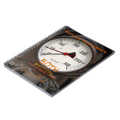 Steampunk Old Manometer 50th Birthday Guest Book Notitieboek (Linkerzijde)