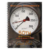 Steampunk Old Manometer 50th Birthday Guest Book Notitieboek (Voorkant)