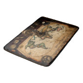 Steampunk Olde Wereldkaart Badmat (Gekanteld)