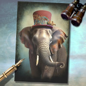 Steampunk Olifant 3 Decoupage Papier