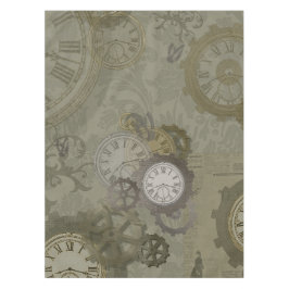 Steampunk olijfgroen  afdrukken tafelkleed