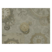 Steampunk olijfgroen afdrukken tafelkleed (Voorkant (Horizontaal))
