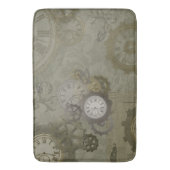 Steampunk olijfgroen,  badmat (Voorkant Verticaal)