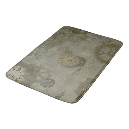 Steampunk olijfgroen, badmat (Gekanteld)