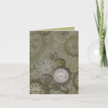 Steampunk olijfgroene print