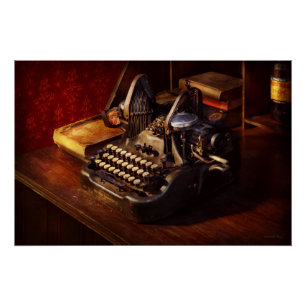Steampunk - Oliver's typemachine Perfect Poster