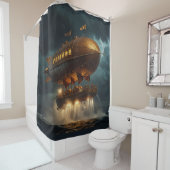 Steampunk Onderwaterboot Douchegordijn (In situ)