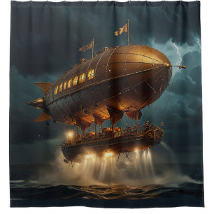 Steampunk Onderwaterboot Douchegordijn