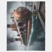 Steampunk Onderwaterboot Fleece Deken (Voorkant)