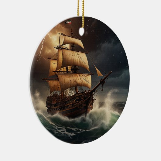 Steampunk Onderwaterboot Keramisch Ornament (Rechts)