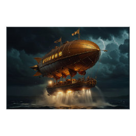 Steampunk Onderwaterboot Perfect Poster