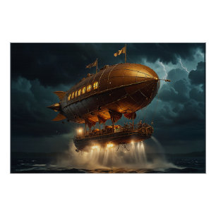 Steampunk Onderwaterboot Perfect Poster