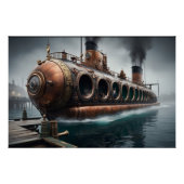 Steampunk Onderwaterboot Perfect Poster (Voorkant)