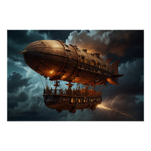Steampunk Onderwaterboot Perfect Poster