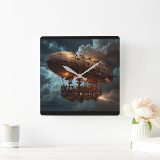 Steampunk Onderwaterboot Vierkante Klok (Huis)
