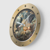 Steampunk onderzeeboot Porthole Undersea Life Grote Klok (Hoek)