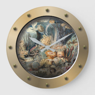 Steampunk onderzeeboot Porthole Undersea Life Grote Klok